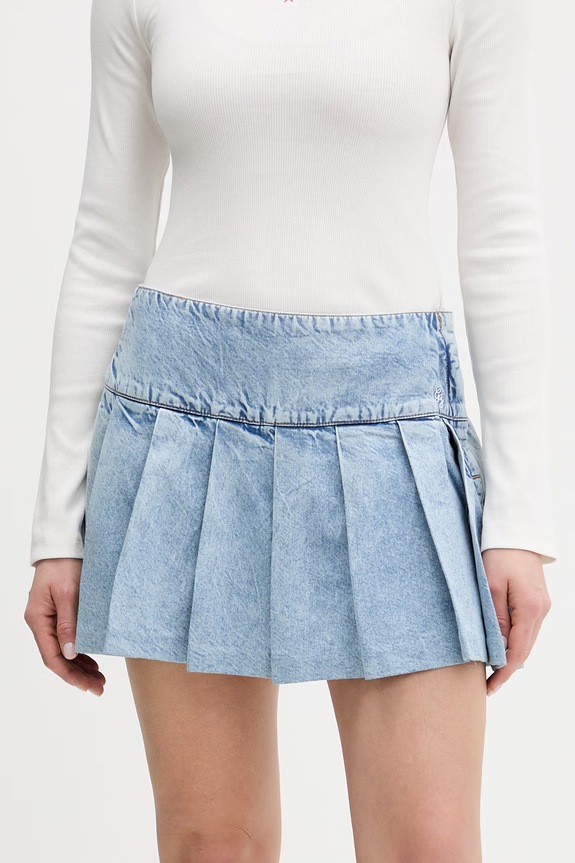 Guess Jeans spódnica jeansowa niebieski W6RD38.D6552