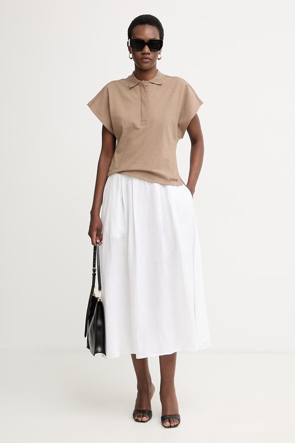 Marella ľanová sukňa Emme by Marella 2615101082200 biela SS26