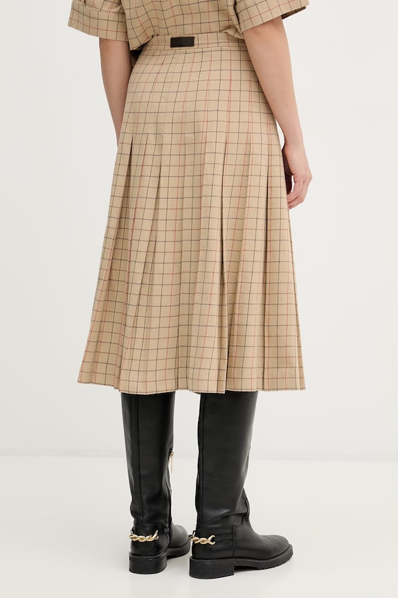 Odzież Barbour spódnica bawełniana Hollington LSK0146 beżowy