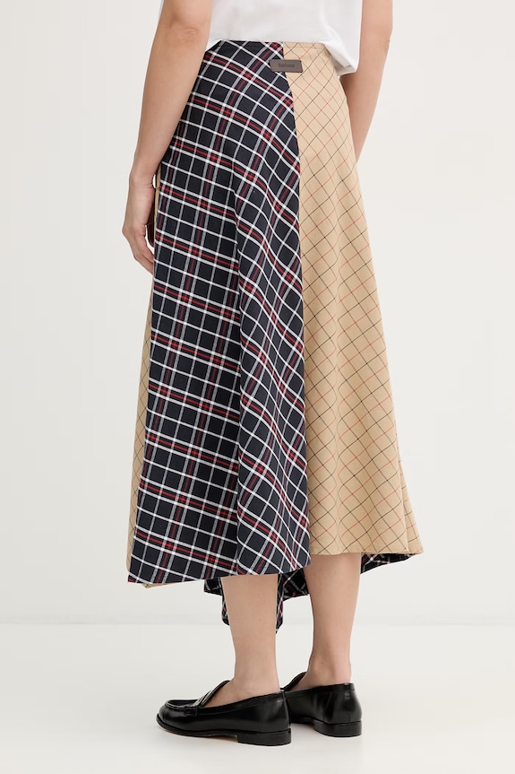 Oblečení Bavlněná sukně Barbour Dalbury LSK0147 béžová