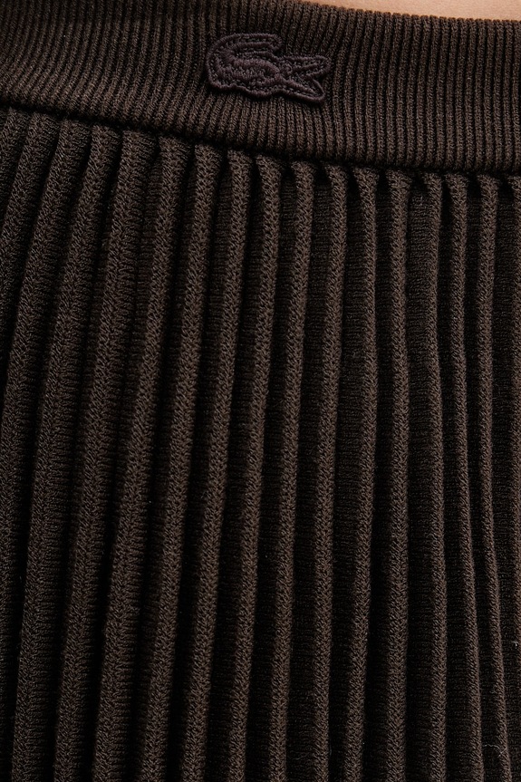 Lacoste spódnica plisowana z wiskozą brązowy JF9865