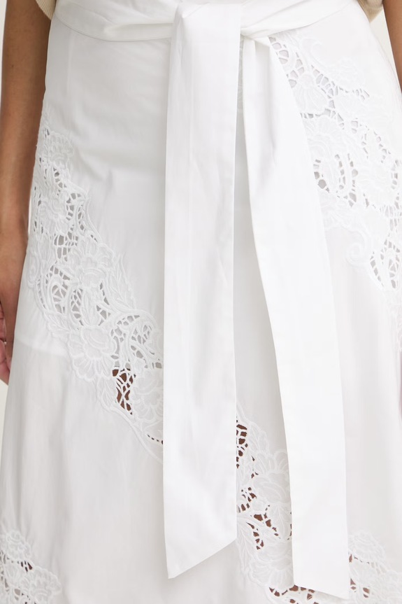 Twinset sukňa bavlnená biela 261TT2030