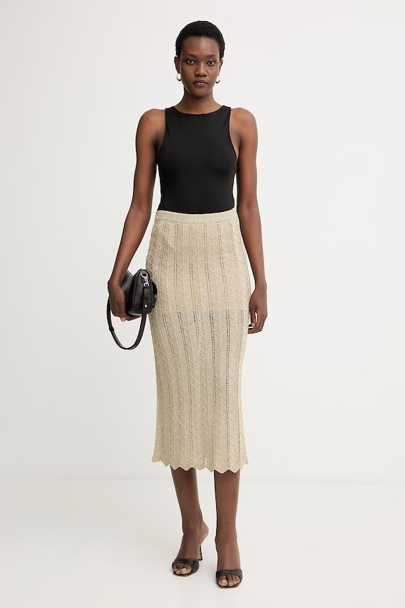 Twinset sukňa 261TT3323 zlatá SS26