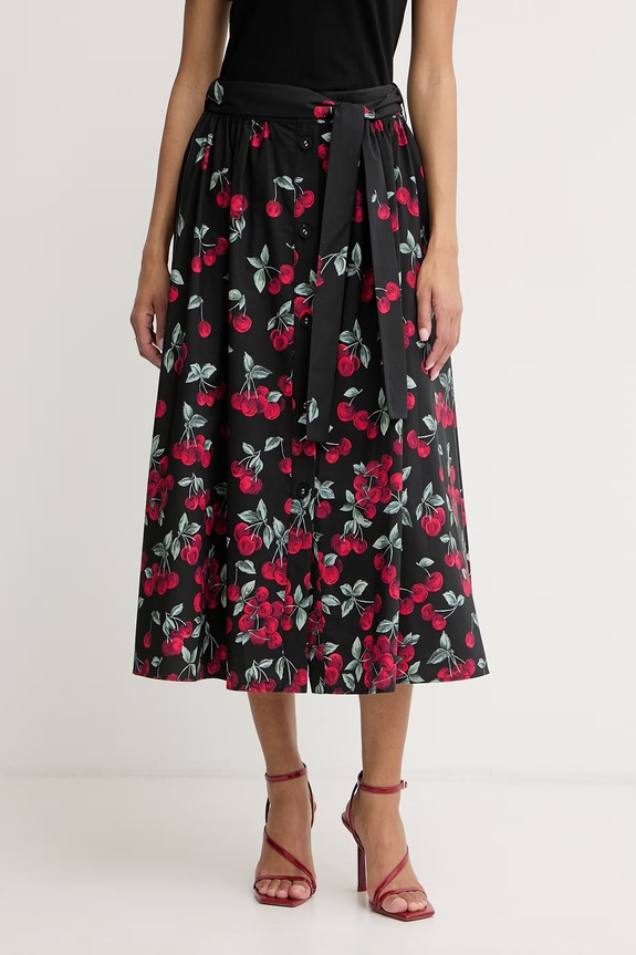 Twinset fustă din bumbac negru 261TT2594