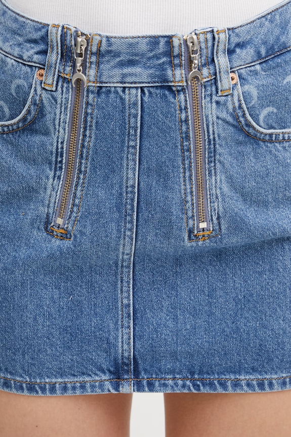 Marine Serre denim skirt blue WSK135ACDEN0002