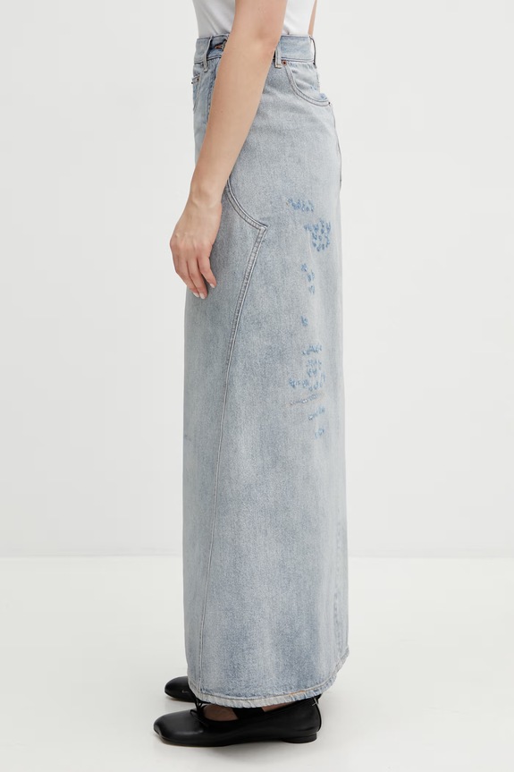 Rifľová sukňa MM6 Maison Margiela S52MI0016.M30055.962 modrá SS26