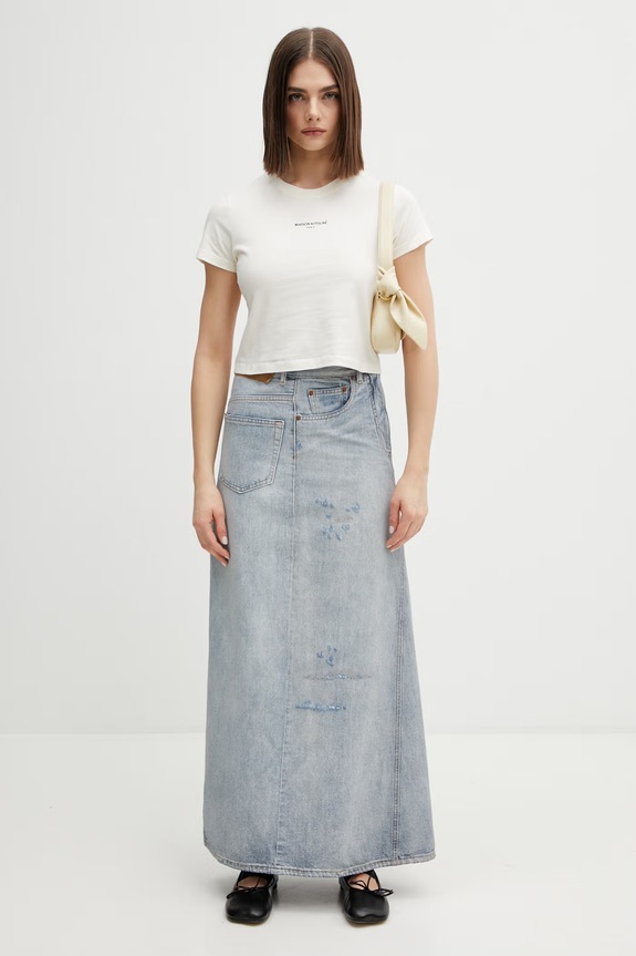 Дънкова пола MM6 Maison Margiela S52MI0016.M30055.962 син