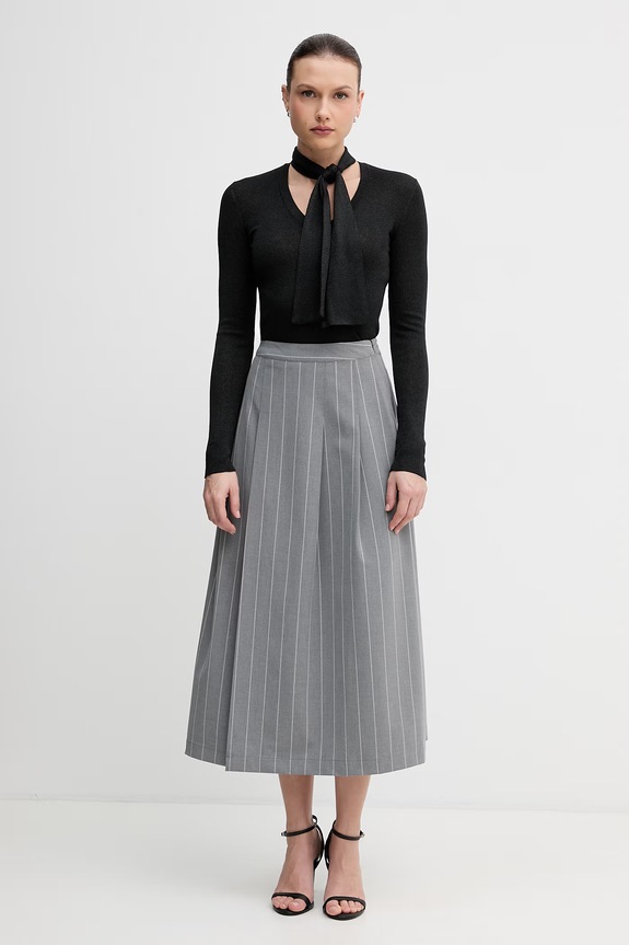 United Colors of Benetton fustă 46Q2D005N gri SS26