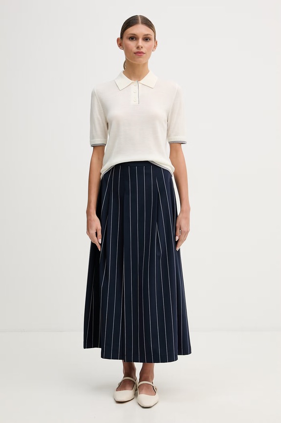 United Colors of Benetton fustă 46Q2D005N bleumarin SS26