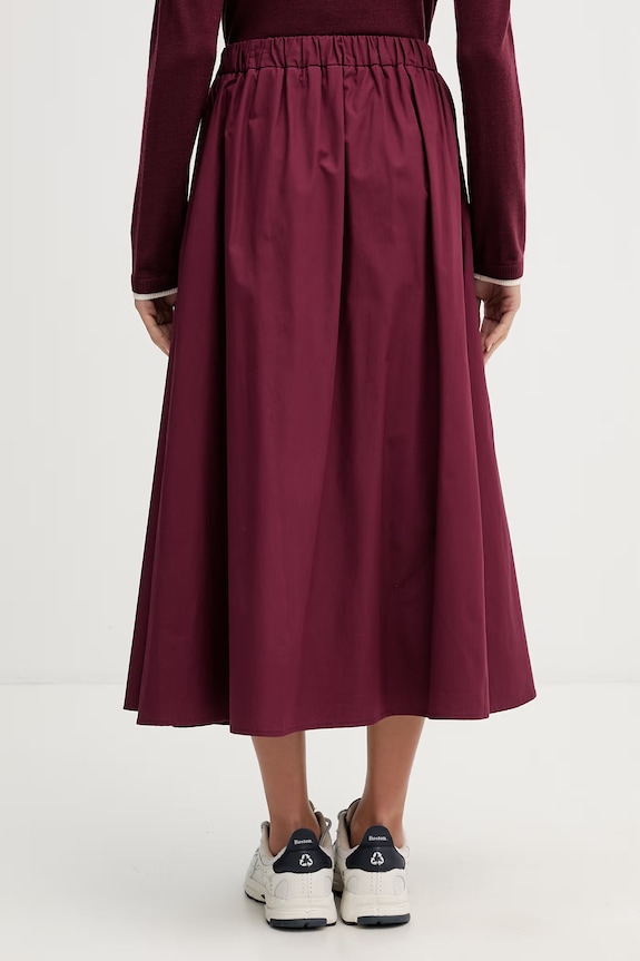 Îmbrăcăminte United Colors of Benetton fustă de bumbac 4Z0SD005M burgundia