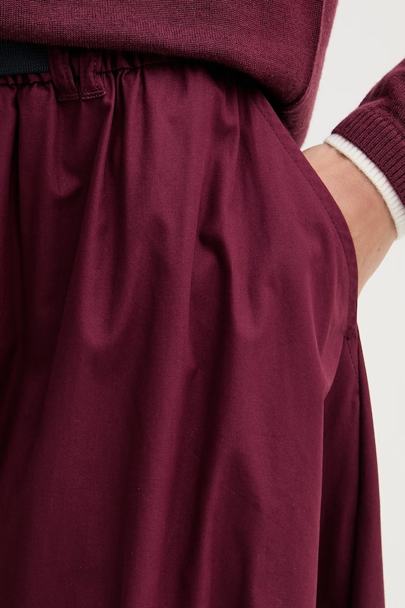 United Colors of Benetton fustă de bumbac burgundia 4Z0SD005M