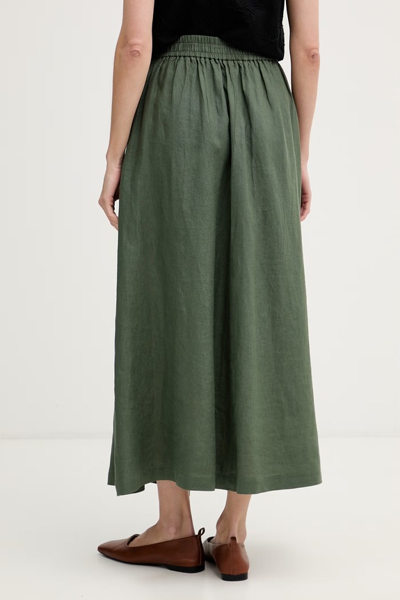 Odjeća United Colors of Benetton suknja od lana 4AGHD005K zelena