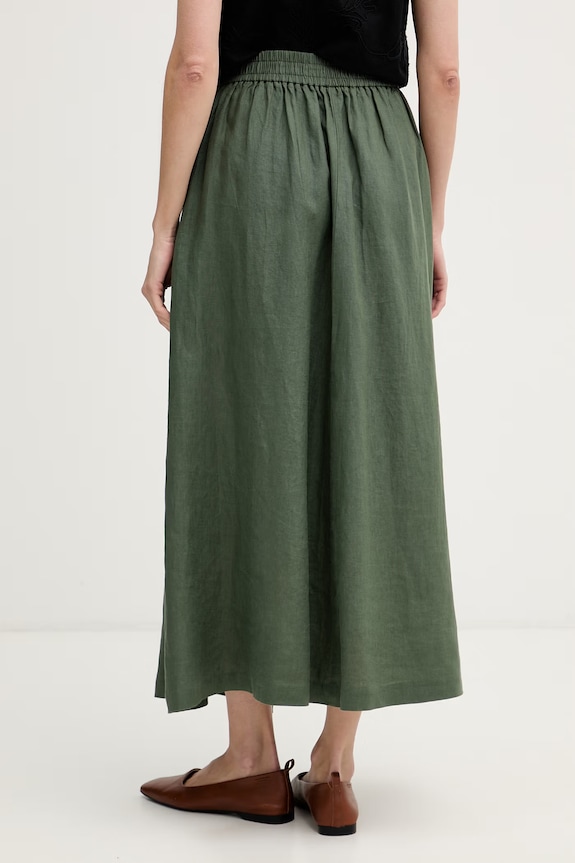 Odjeća United Colors of Benetton suknja od lana 4AGHD005K zelena