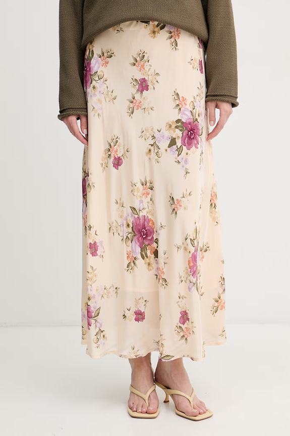 United Colors of Benetton suknja od viskoze bež 4LKED005S