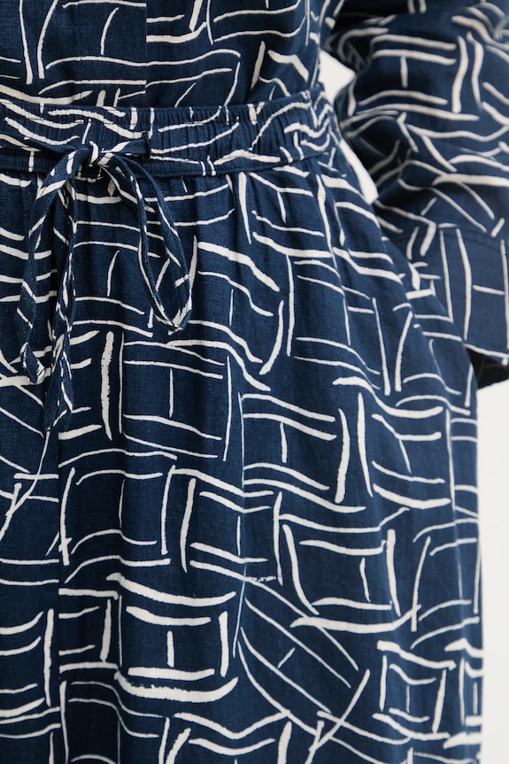 Tommy Hilfiger spódnica lniana granatowy WW0WW50753