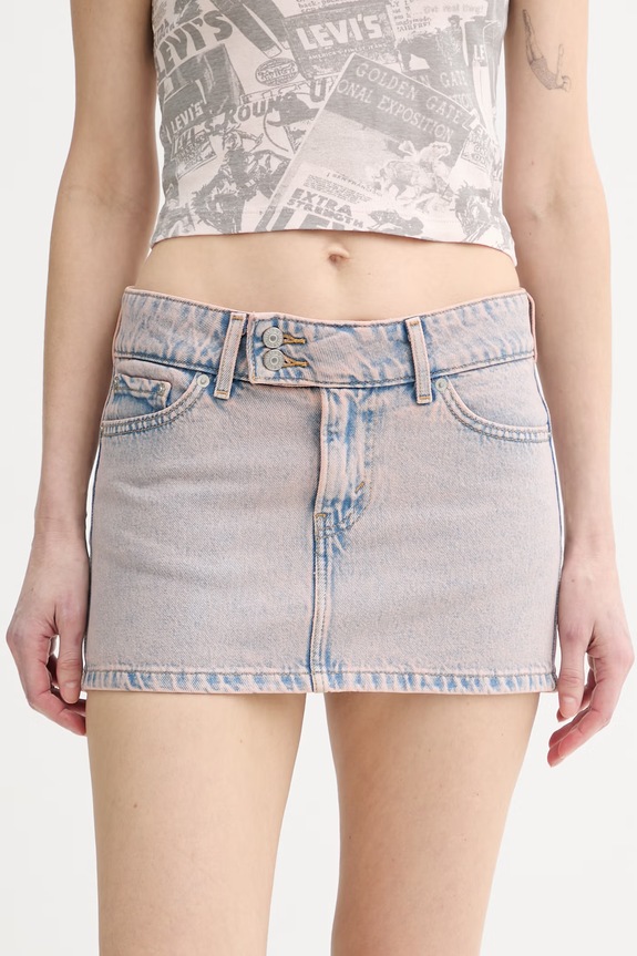 Τζιν φούστα Levi's SUPERLOW MINI casual ροζ 003Z7.0005