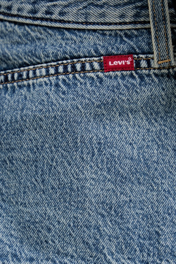Levi's spódnica jeansowa bawełniana FLOUNCE MINI niebieski 005DY.0002