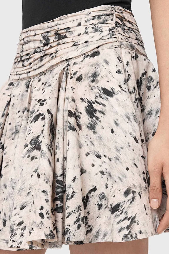 AllSaints φούστα βαμβακερή TULIP μπεζ W003RE