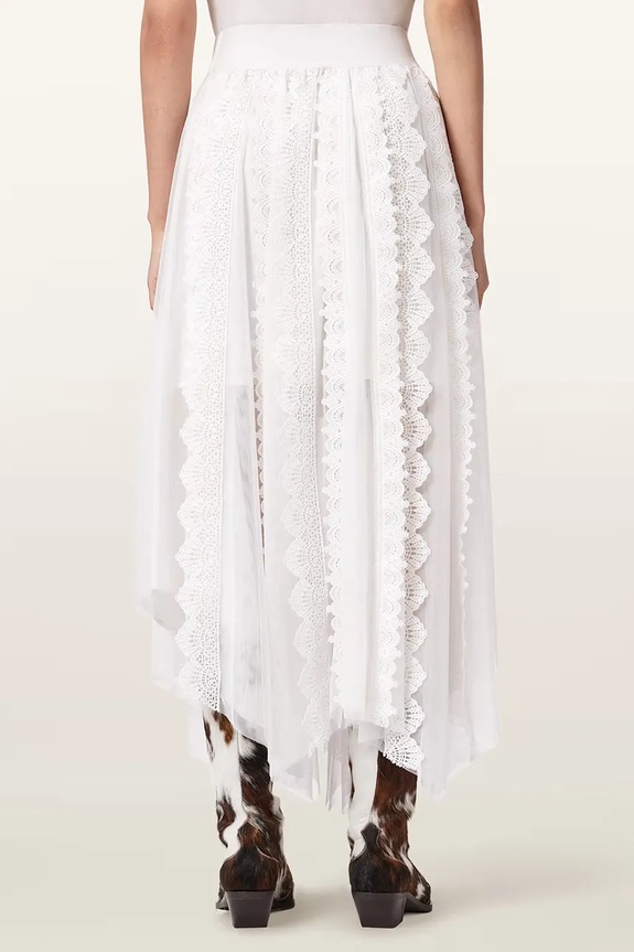 AllSaints spódnica VASHTIE W034RE biały SS26