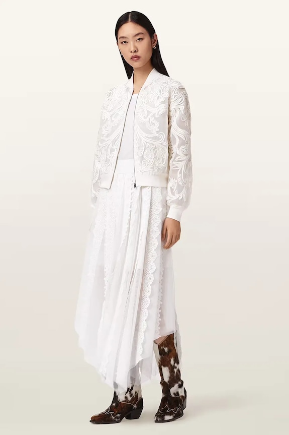 Odzież AllSaints spódnica VASHTIE W034RE biały