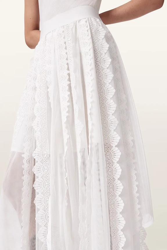 AllSaints spódnica VASHTIE biały W034RE