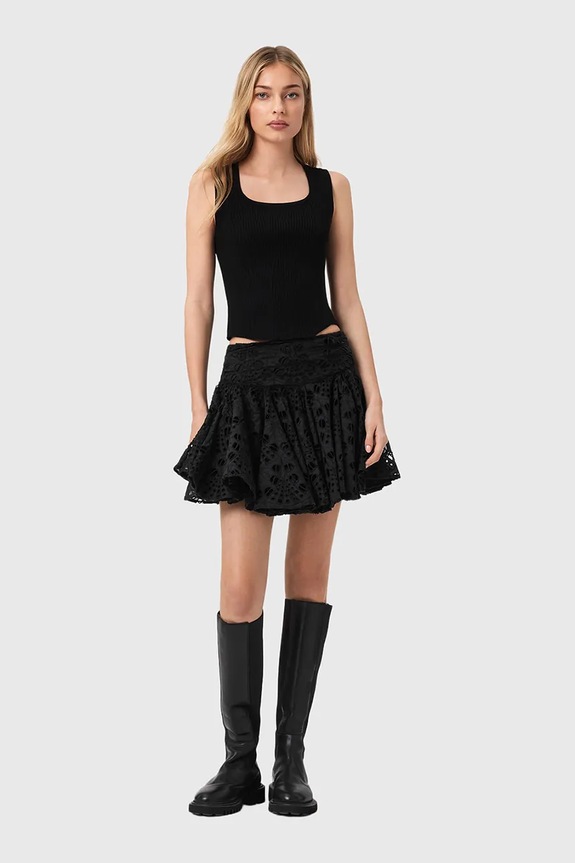 AllSaints spódnica DOTTY W063RE czarny
