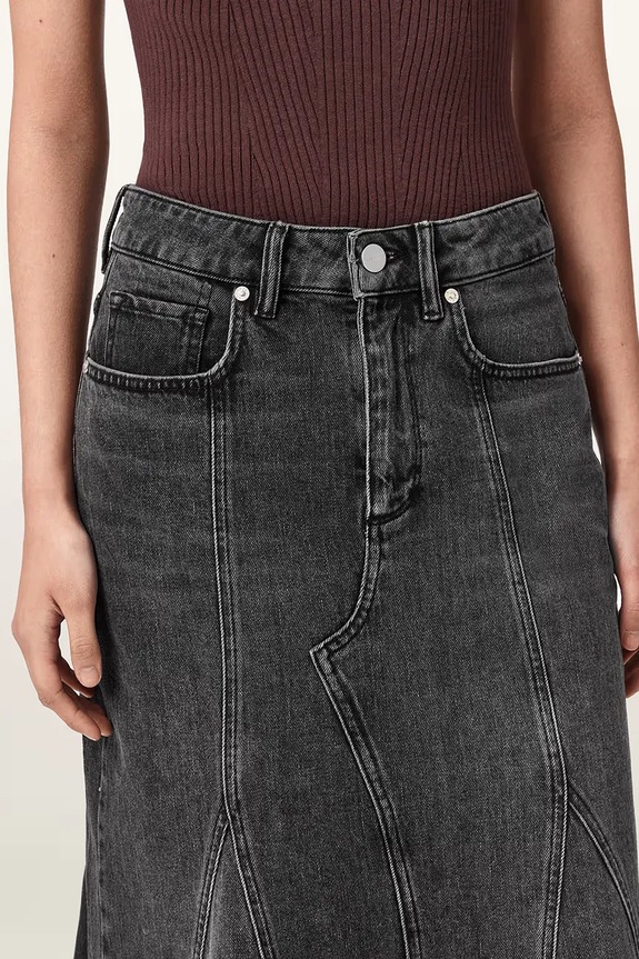 Jeans krilo AllSaints ALMA črna W098RE