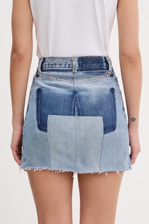 Odzież VETEMENTS spódnica jeansowa WE76DK347N3 niebieski