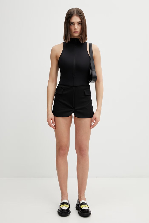 VETEMENTS spódnica z dodatkiem wełny Deconstructed czarny WE76TK363B