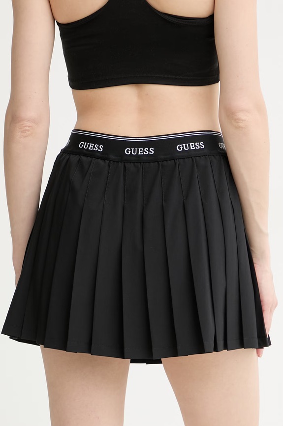 Ρούχα Guess πλισέ φούστα SELENE V6GD11.W1802 μαύρο