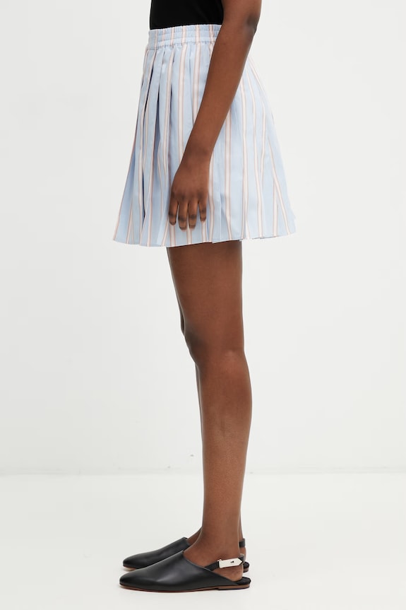 Lacoste плісирована спідниця бавовняна JF0250 блакитний SS26