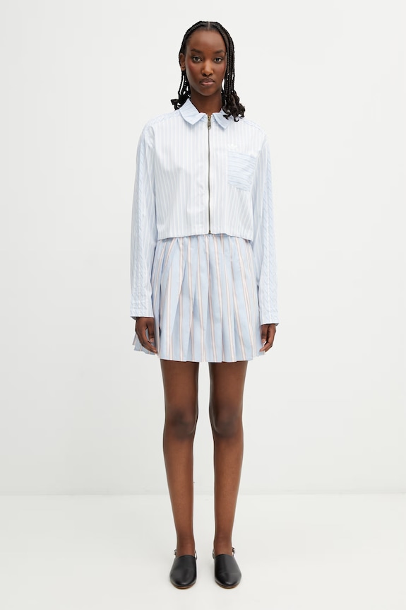 Lacoste плісирована спідниця бавовняна JF0250 блакитний