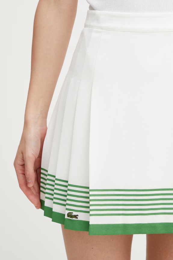 Lacoste plisirana suknja bijela JF2914