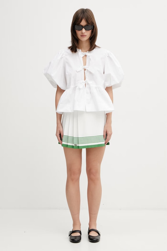 Lacoste πλισέ φούστα JF2914 λευκό