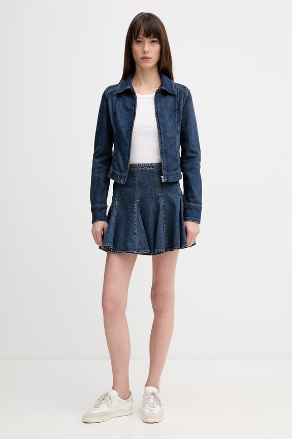Levi's fustă jeans GODET MINI 005DV bleumarin SS26