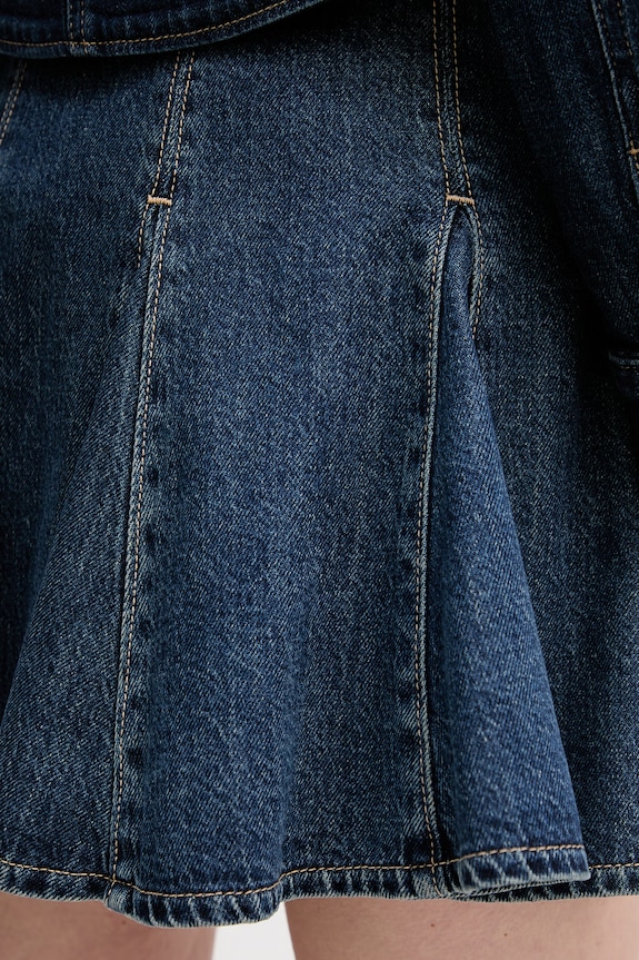 Levi's fustă jeans GODET MINI bleumarin 005DV