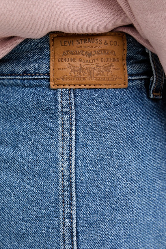 Levi's spódnica bawełniana niebieski 005NA
