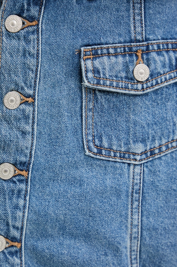 Levi's spódnica bawełniana 005NA niebieski