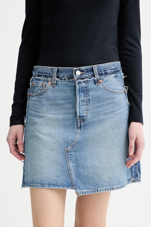 Τζιν φούστα Levi's DECONSTRUCTED EDGE casual μπλε 005Q4