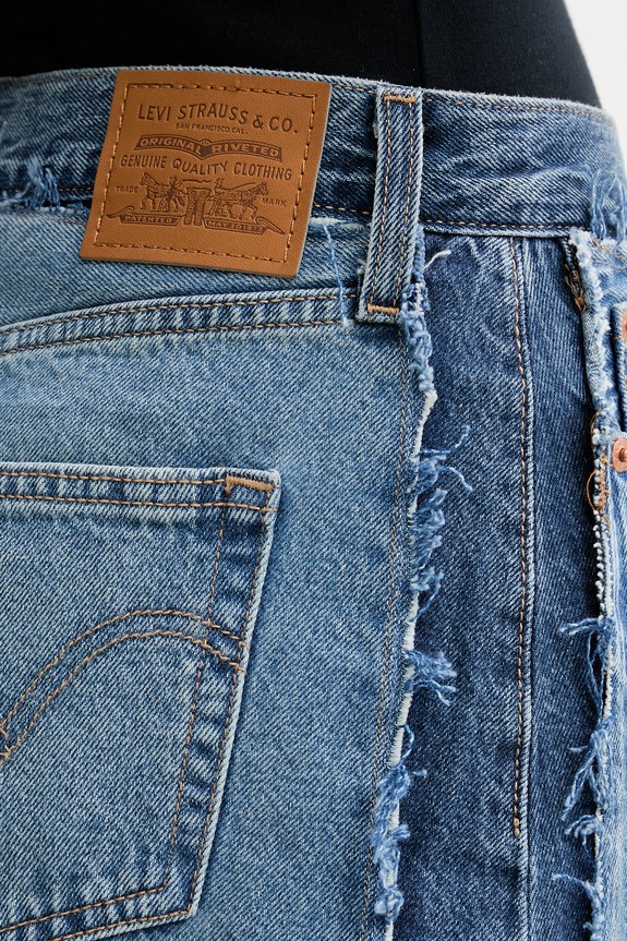 Τζιν φούστα Levi's DECONSTRUCTED EDGE μπλε 005Q4