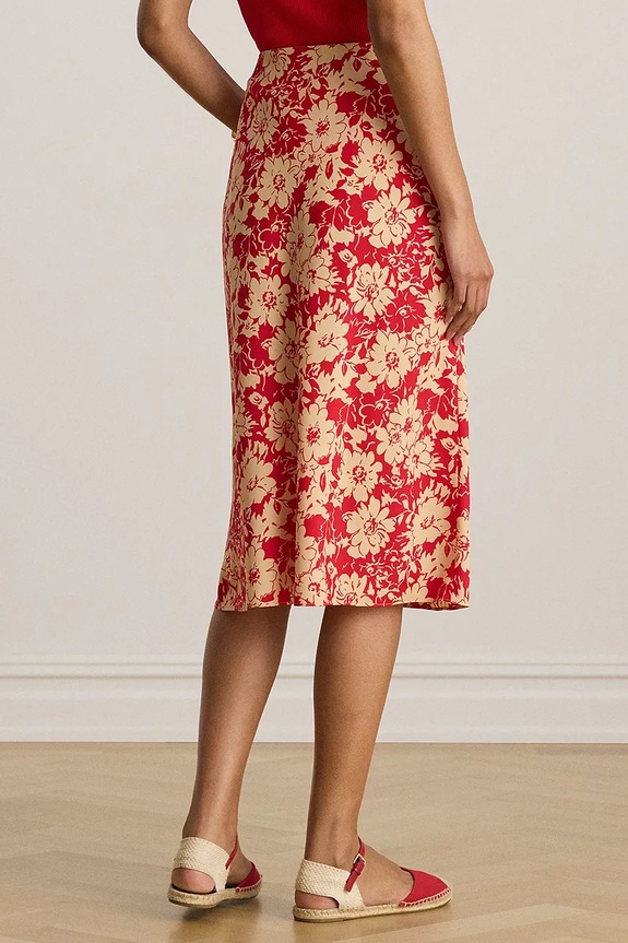 Lauren Ralph Lauren fustă 200P08689 rosu SS26