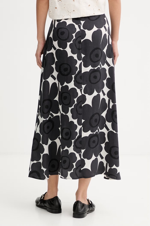 Oblečenie Marimekko sukňa s lyocellom 095148 čierna