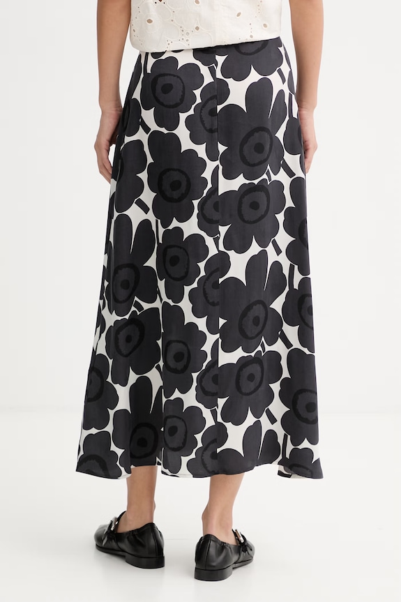 Oblečenie Marimekko sukňa s lyocellom 095148 čierna
