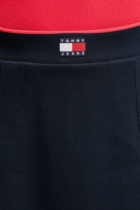 Tommy Jeans spódnica z bawełną granatowy DW0DW22296