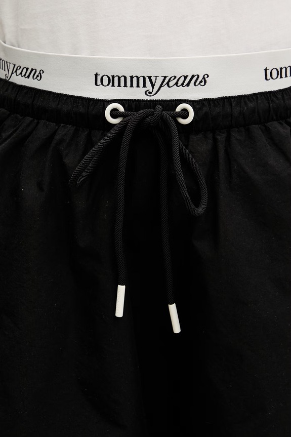 Tommy Jeans spódnica bawełniana czarny DW0DW22299