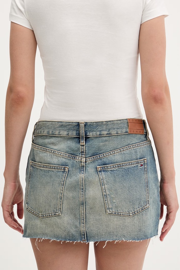 Odzież Tommy Jeans spódnica jeansowa DW0DW22390 niebieski