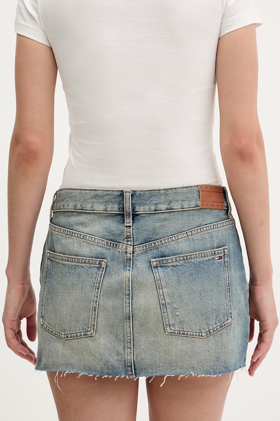 Odzież Tommy Jeans spódnica jeansowa DW0DW22390 niebieski