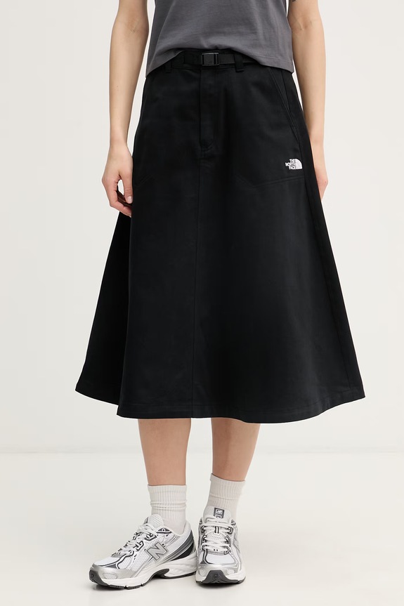 The North Face spódnica bawełniana Twill czarny NF0A8DWYKY41