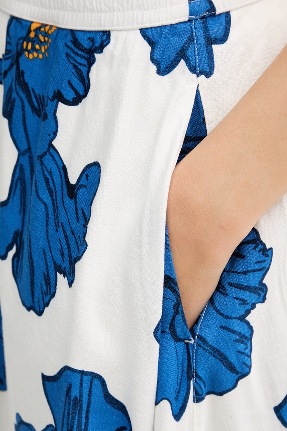 Tommy Hilfiger Gonna con lino blu WW0WW48966