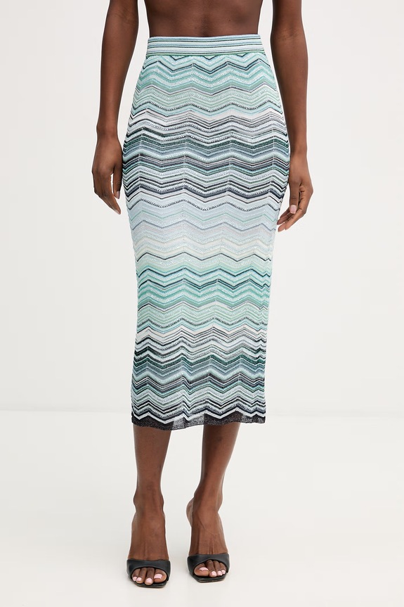 Missoni fustă cu modele verde DS26SH0S.BK01H9